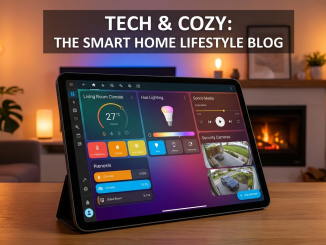 Dashboard de Home Assistant 2026.2 en tablet con dispositivos smart home