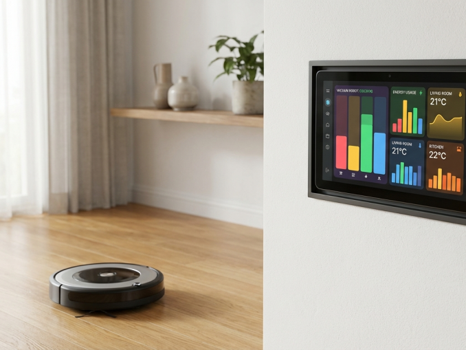 Home Assistant 2026.3 dashboard con aspiradora robot y control inteligente
