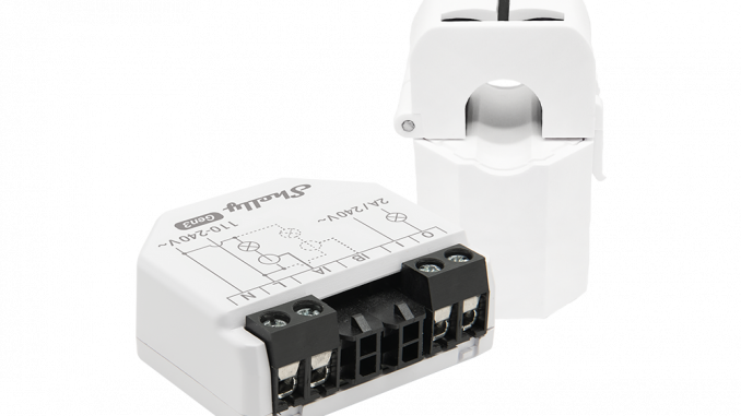 Shelly EM Gen3 medidor de energía con pinzas amperimétricas para Home Assistant