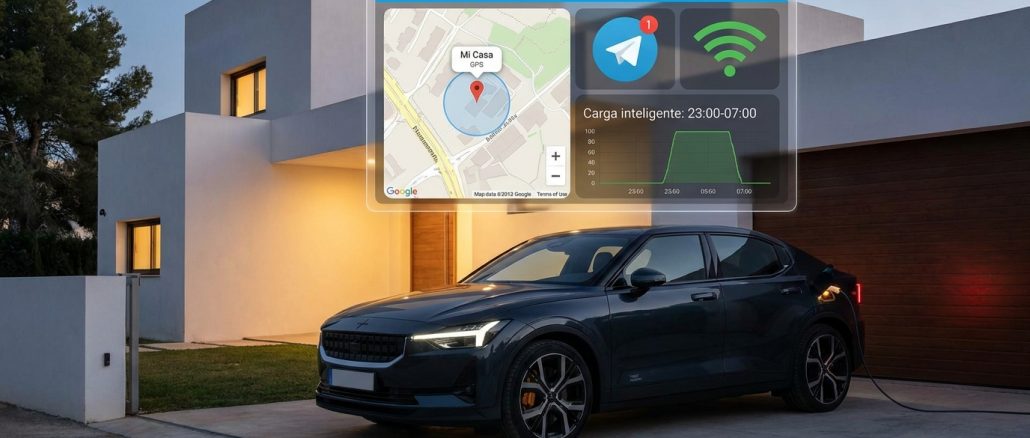 Coche conectado a Home Assistant con alertas GPS, WiFi y carga inteligente EV